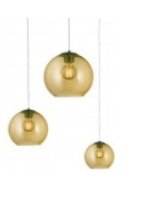COLGANTE GLOBO 3 E27 LUCES AMBAR