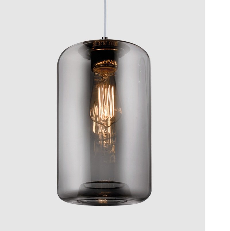 COLGANTE ROLO 1 LUZ GRIS FUME