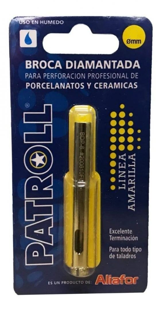 BROCA DIAMANTADA PATROLL 8 MM BDP8