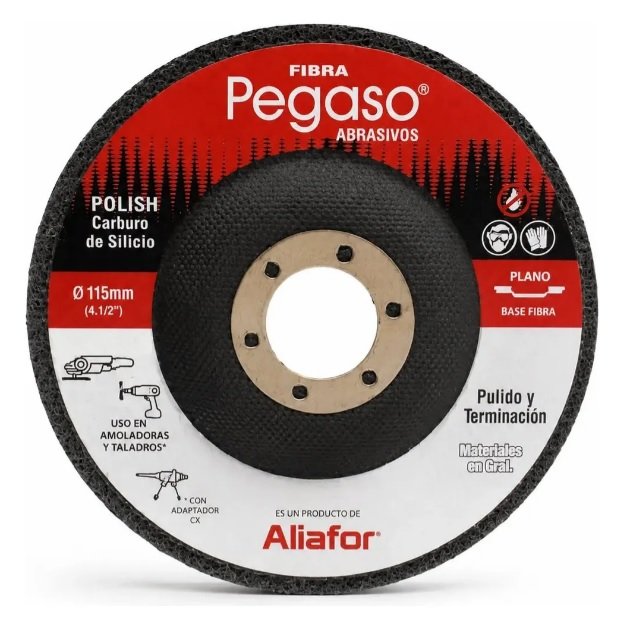 DISCO FIBRA POLISH BASE FV 115MM CAR D/SILICIO 320GR