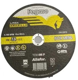 DISCO PEGASO CORTE 230X1.9MM AMARILLO