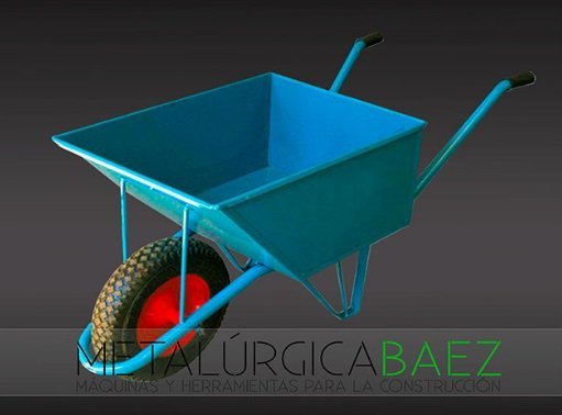 CARRETILLA AZUL SUPER REFORZADA RUEDA NEUMATICA  85LTS BAEZ