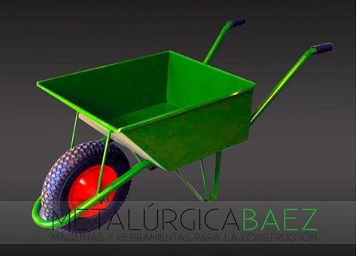 CARRETILLA VERDE REFORZADA RUEDA NEUMATICA 70L BAEZ