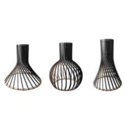 LAMPARA MADERA MINI TODAS 25 X 25