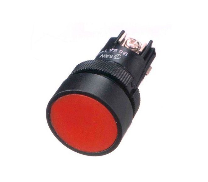 PULSADOR MONOBLOQUE BAW ROJO (NC) B5EA142