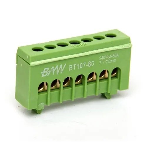 BORNERA REPARTIDORA MODULAR P/DIN BAW - 7 TORNILLOS 6MM