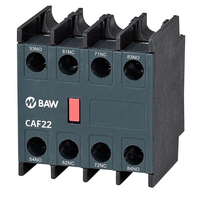 CONTACTO  AUXILIAR FRONTAL BAW - 2 NA+2 NC CAF22