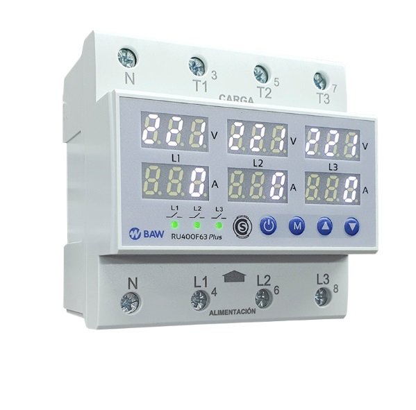 PROTECCION VOLTAMPEROMETRICA C/MONITOR BAW 63A RU400F63 P