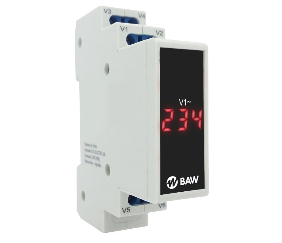 VOLTIMETRO DIGITAL 1 MODULO BAW 80-500V
