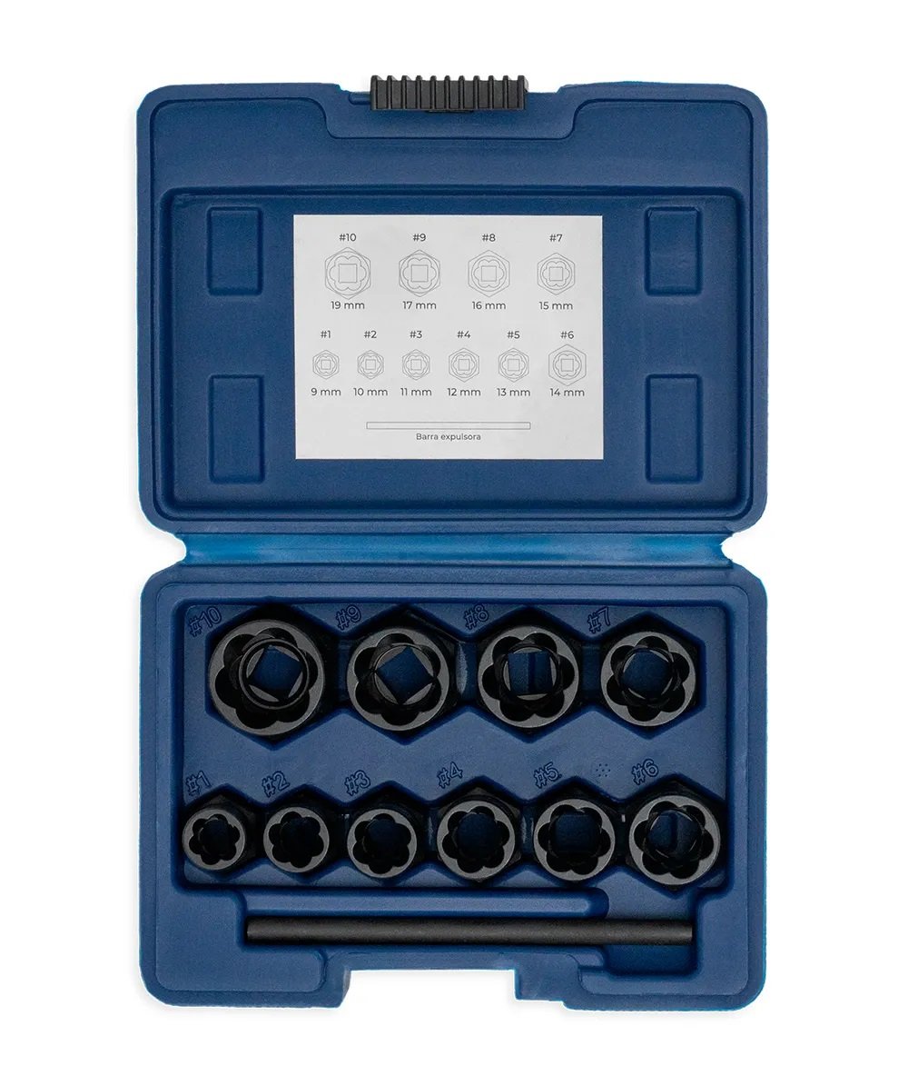 EXTRACTOR DE BULONES DAÑADOS BREMEN 11 PZS x 3/8
