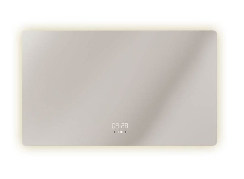ESPEJO HORIZONTAL LUZ TRASERA BORDE CURVO 100X75CM