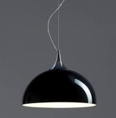 COLGANTE SEMI ESFERA CAP 400 NEGRA Y BLANCA