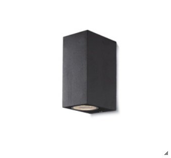 Aplique exterior AMIR. 2xGu10 NEGRO