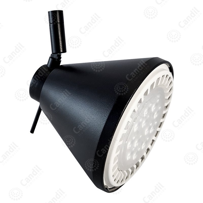 Spot para lampara GU10 tipo AR111 Negro texturado