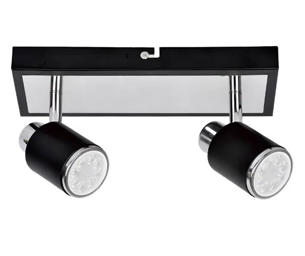 Aplique JULITA GU10  2 Luces. NEGRO