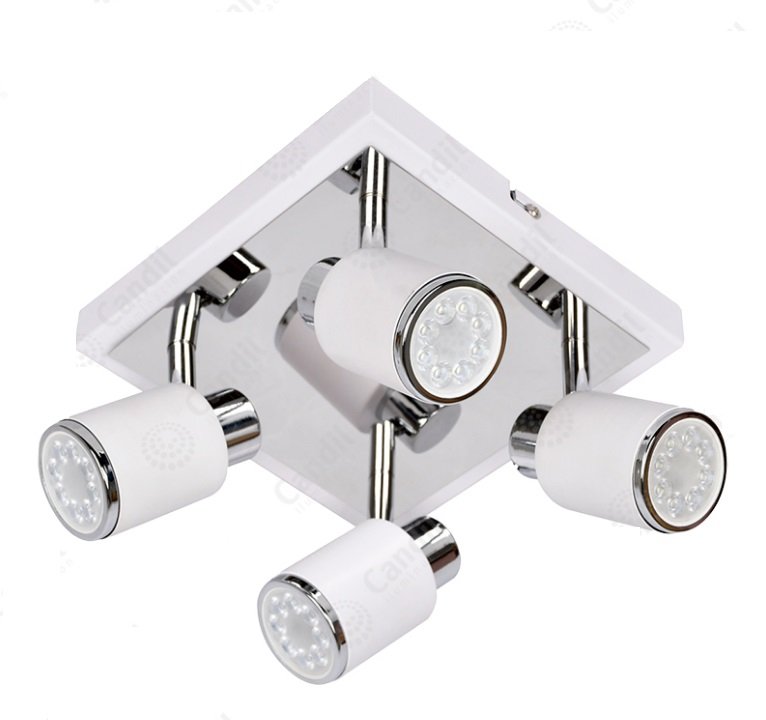 Aplique JULITA GU10  4 Luces . CUADRADO BLANCO