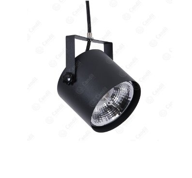 Cabezal Cinema 1xAR111 Negro Texturado