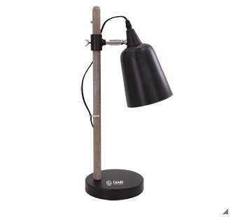 Lámpara de escritorio VINICIO 1XE27 NEGRO