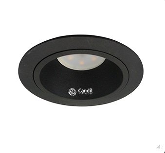 Embutido ORSON 1xGU10 92mm  - 43mm prof. NEGRO