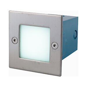 Emb. Pared FAN pared acero inox. Cuad. LED.