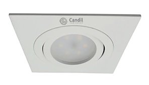 Embutido FIDEL 1xGU10 92mm X 92mm - 19mm prof. BLANCO