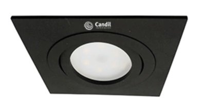 Embutido FIDEL 1xGU10 92mm X 92mm - 19mm prof. NEGRO