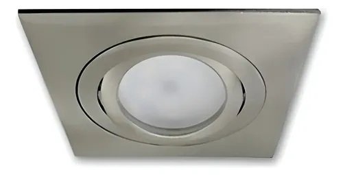 Embutido FIDEL 1xGU10 92mm X 92mm - 19mm prof.  NIQUEL MATE
