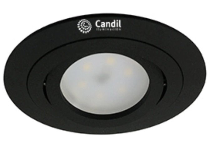Embutido FIDEL 1xGU10 92mm  - 19mm prof. NEGRO