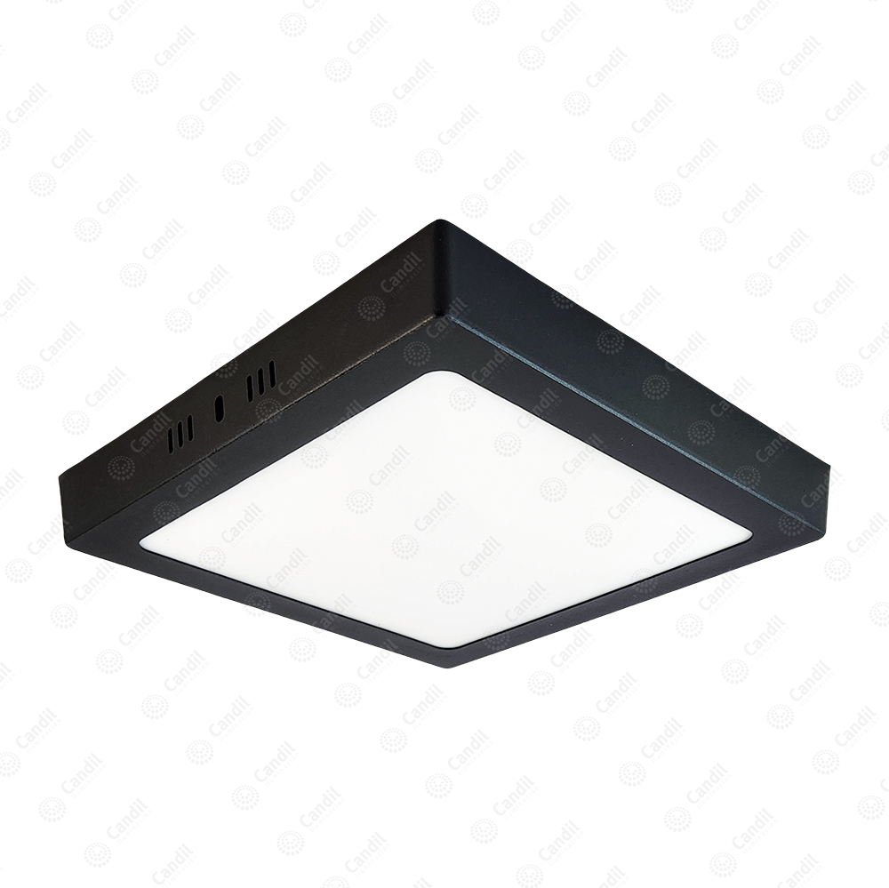 Plafon LED CANDIL 18W 22cm X 22cm 4000K Negro Texturado