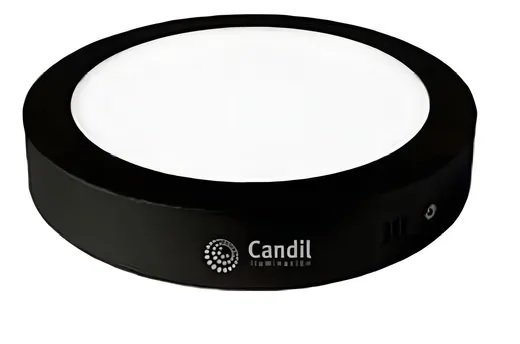 Plafon LED CANDIL 12W Diam 17cm 4000K NEGRO