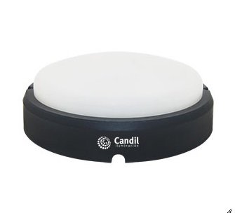 Tortuga LED Integrado. CANDIL Redonda. Color: Negro. 12W 400