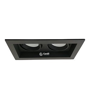 Embutido TRUMAN 2xGU10 93mm X 175mm - DOBLE NEGRO