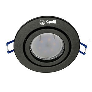 Embutido WERNER 1xGU10 100mm  - 30mm prof. NEGRO