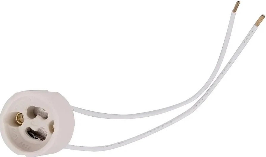 ZOCALO PORTALAMPARA CERAMICO GU10 C/CABLE