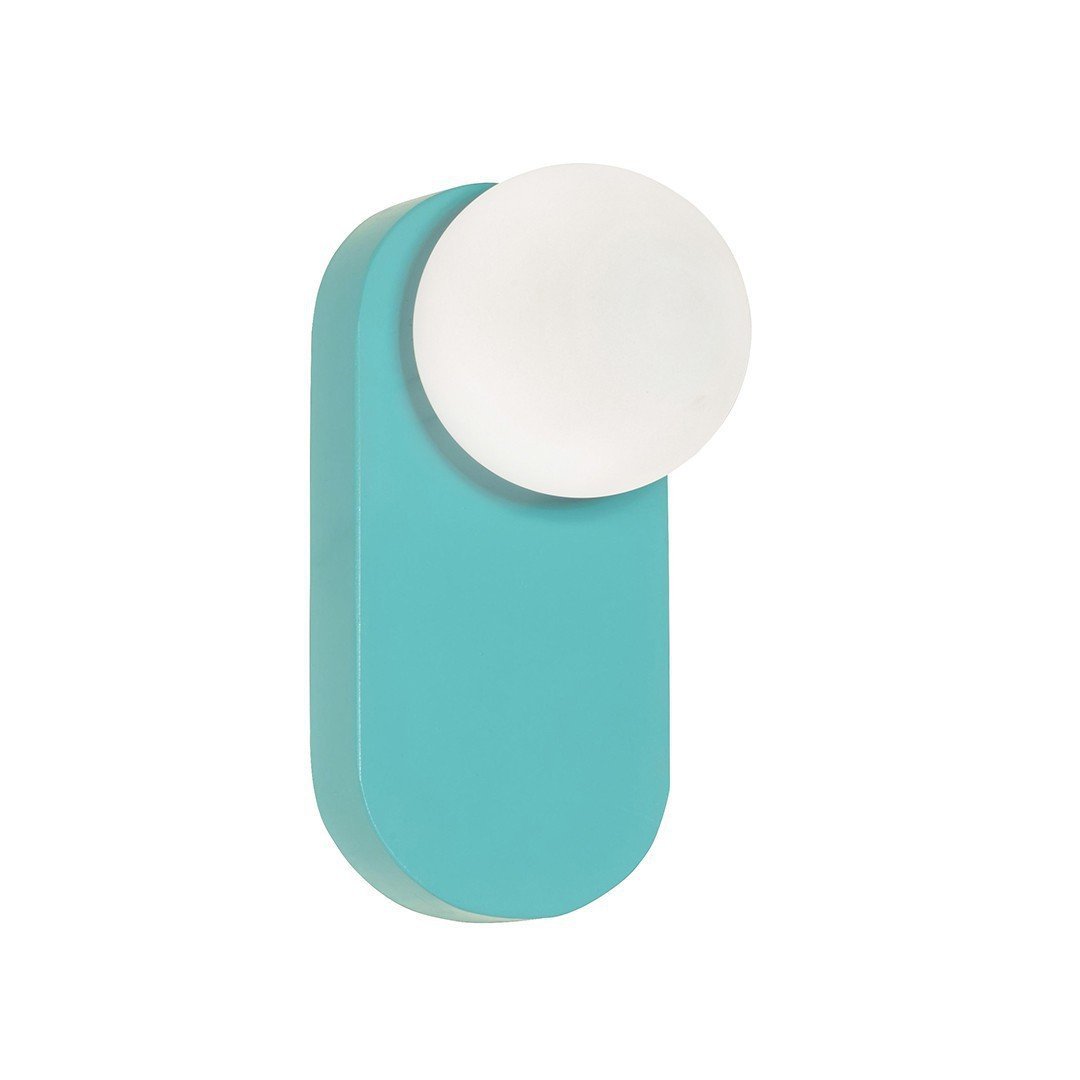 APLIQUE OVALADO DE PARED NUBE G9 AGUAMARINA