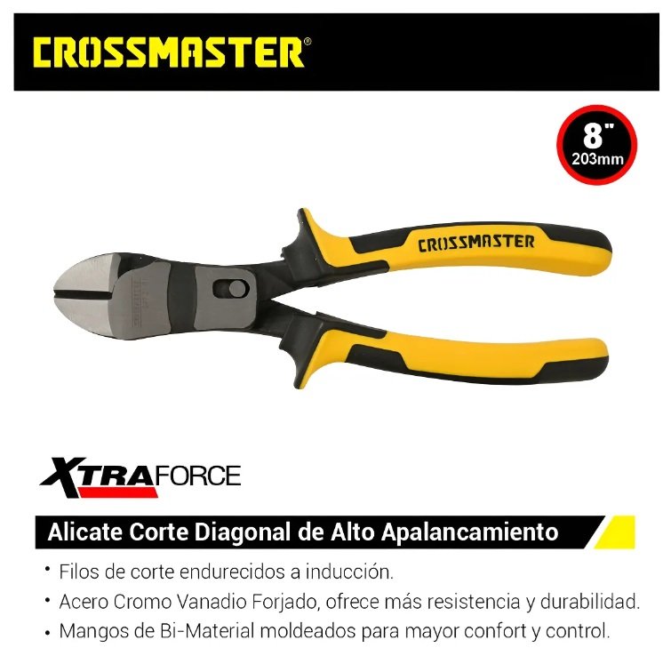 ALICATE CORTE DIAGONAL XTRA FORCE  8
