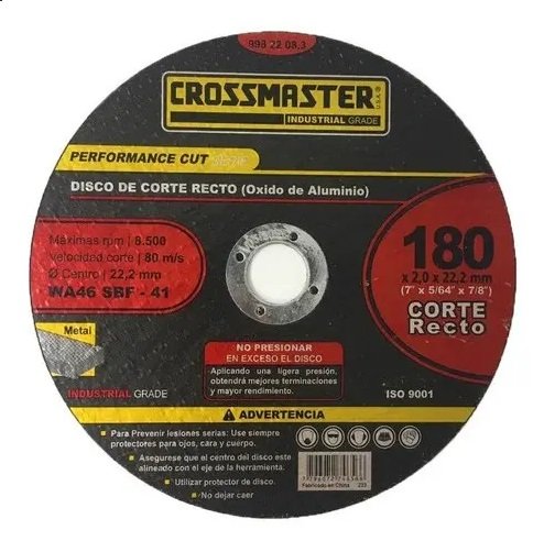 DISCO CORTE O/A 230x2.0x22.2mm RECT