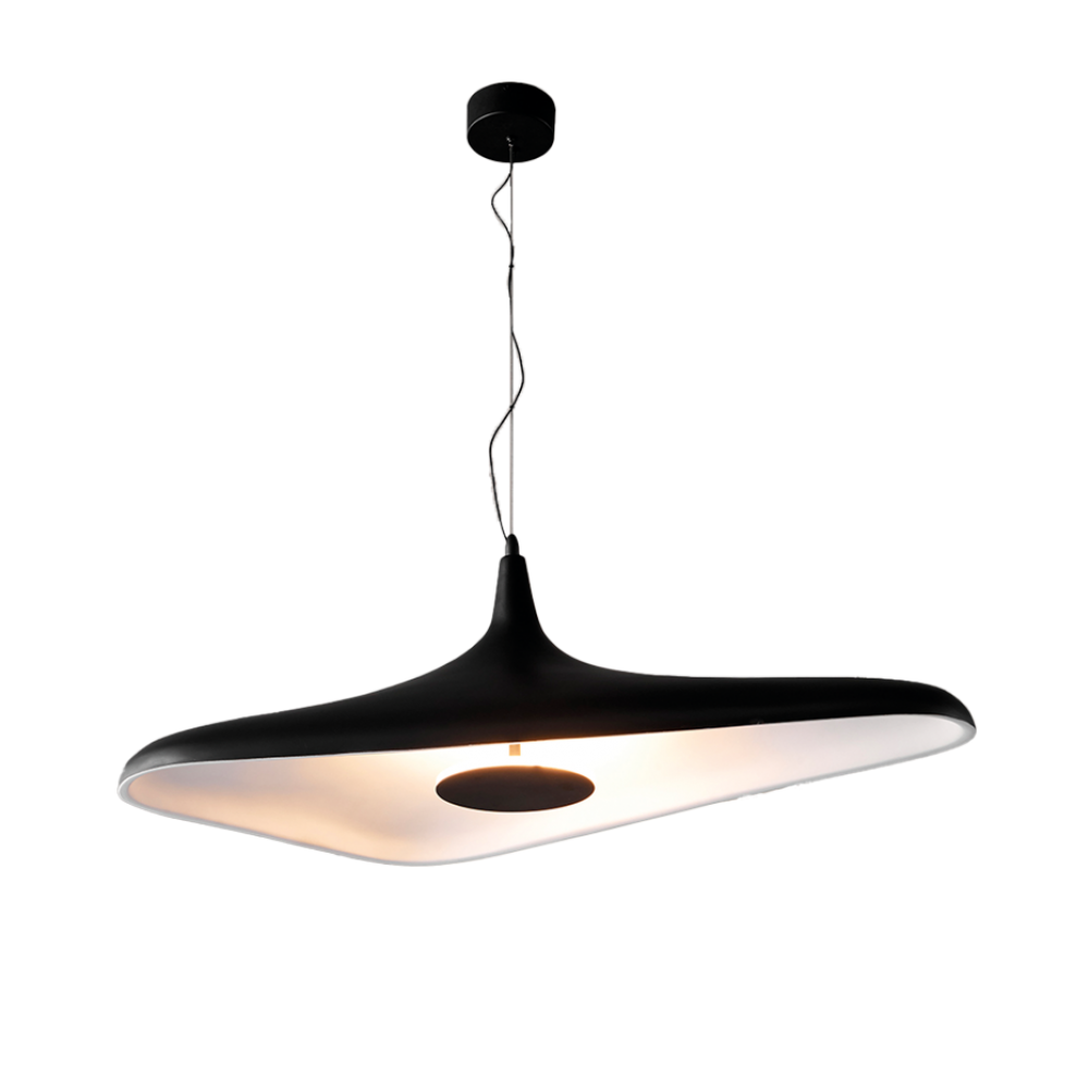 COLGANTE AKAKI DE RESINA LED NEGRO 80cm 20W