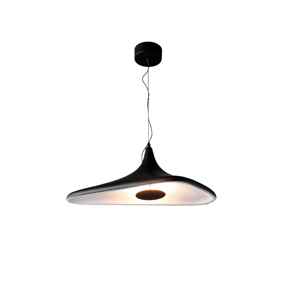 COLGANTE AKAKI DE RESINA LED NEGRO 60cm 15W