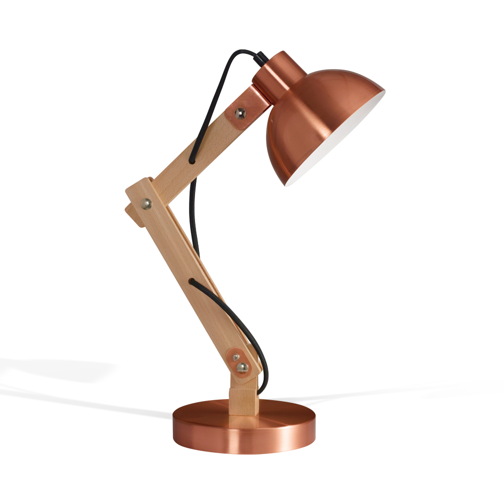 LAMPARA DE MESA ARLON-V-COBRE
