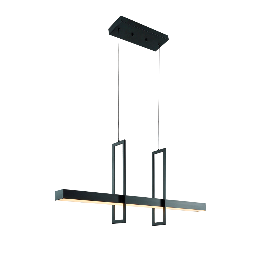 COLGANTE DE CHAPA 90CM CON 2 RECTANGULOS NEGROS MISURI 40W