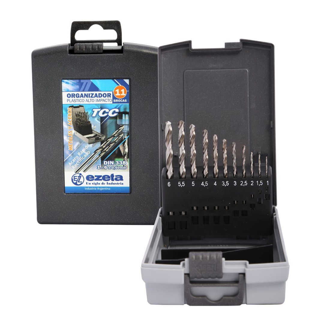CAJA DE 11 MECHAS EZETA 1 A 6mm ACERO RAPIDO