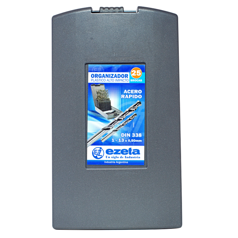CAJA DE 25 MECHAS EZETA 1 A 13mm ACERO RAPIDO