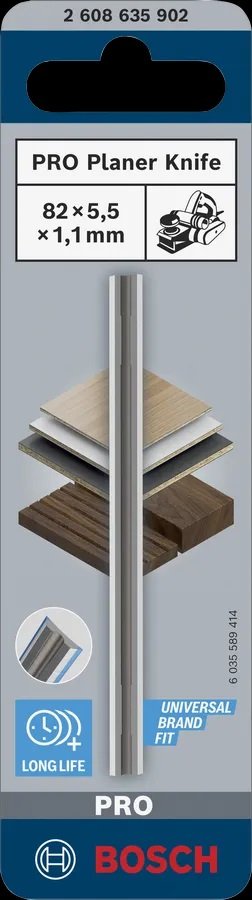 CUCHILLA CEPILLADORA BOSCH 82MM  2 UNIDADES