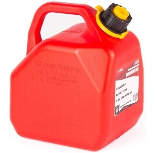 BIDON ROJO PLASTICO C/PICO 5LTS FEMA