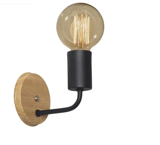 APLIQUE IMOLA 1XE27 AP-168 MADERA NEGRO