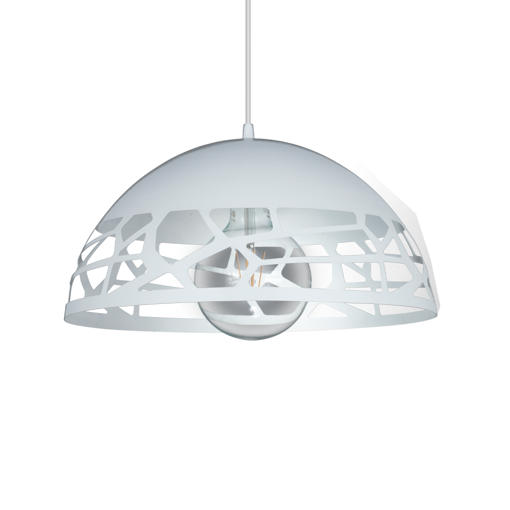 COLGANTE OVIEDO CHAPA CALADA C-1001 BLANCO 40cm