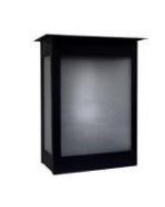 FAROL HIERRO C/VIDRIO ARENADO 20X19