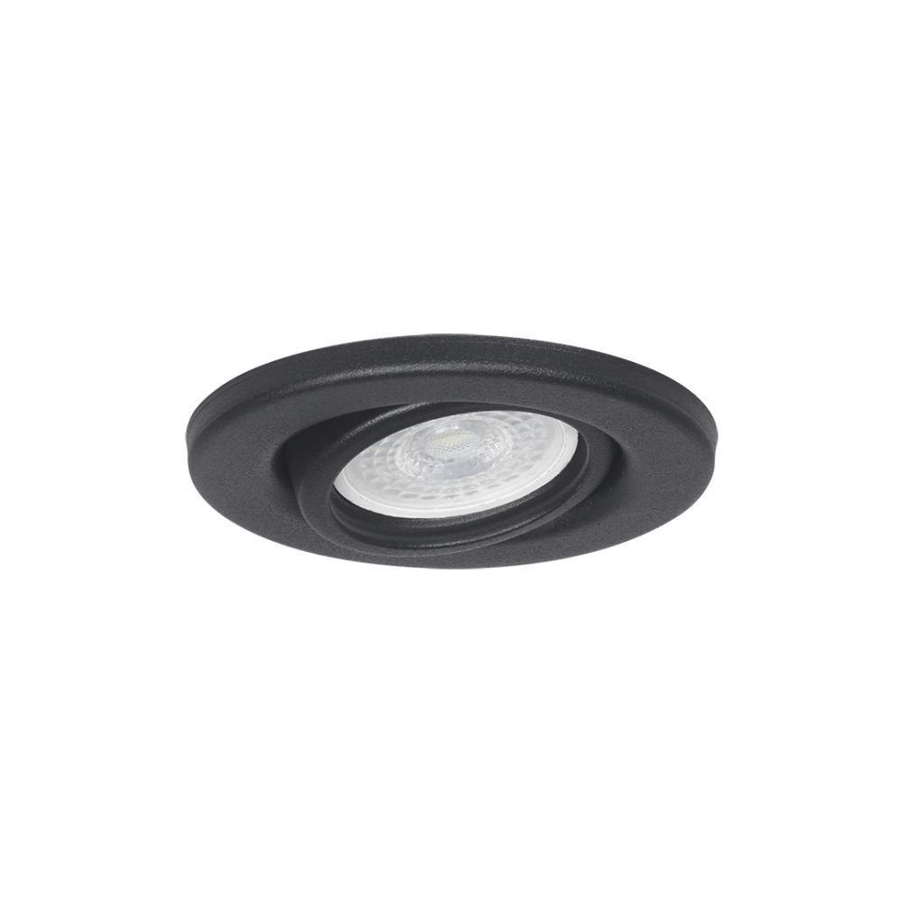 SPOT DE EMBUTIR CHAPA NEGRO TXT FERROLUX 105MM C/ZOC SE-113