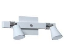 APLIQUE GU10 2 LUCES BCO/NEGRO SL-218